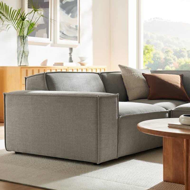 Restore 3-Piece Performance Fabric Upholstered Modular L-Shaped Sectional Sofa