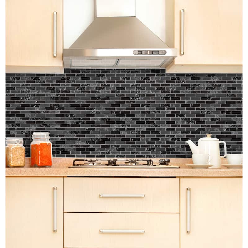 Ackland AKM-G-12X12BR-CA 12" x 12" Glass Brick Mosaic Tile - Glossy - Onyxa