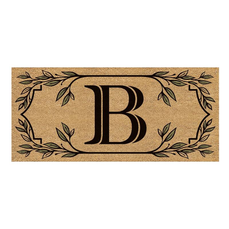 Monogram Flocked Sassafras Coir Switch Mat - B