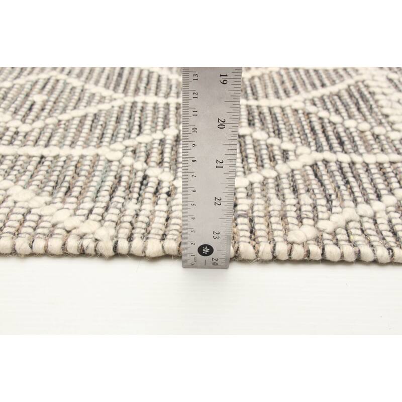 ECARPETGALLERY Braid weave Sienna Brown Wool Rug - 5'1 x 8'1