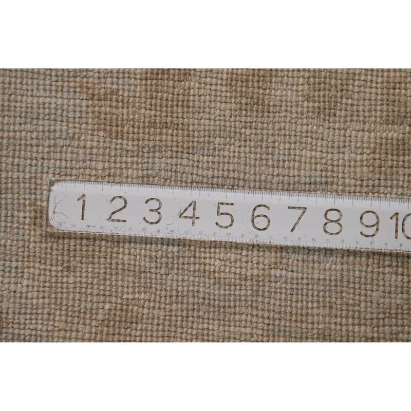 Vegetable Dye Oushak Turkish Area Rug Handmade Oriental Wool Carpet - 9'0"x 11'10"