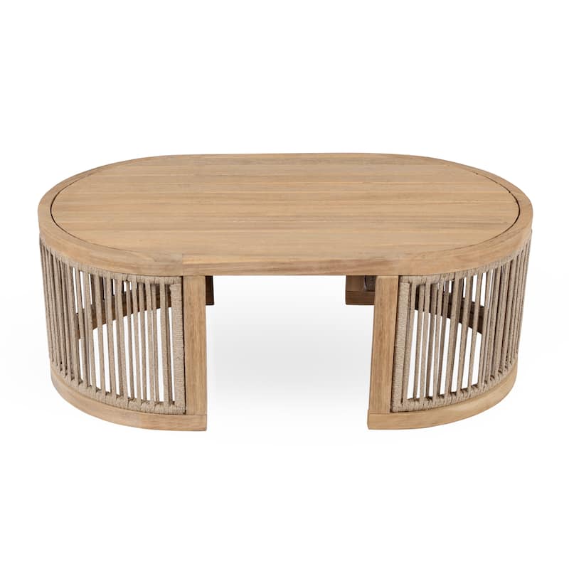 Christopher Knight Home- Leocadia Acacia Wood Outdoor Chat Set