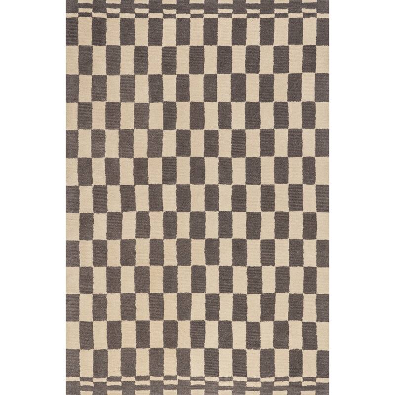 Kia Checkerboard Wool Area Rug