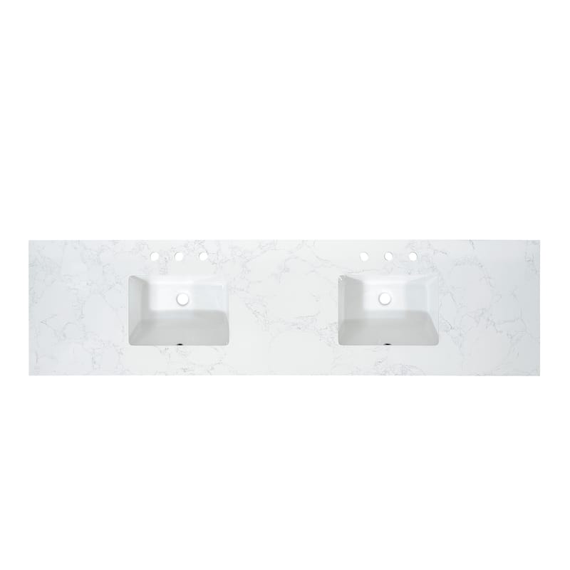 Altair Ceres Engineered Stone Vanity Top in Grain White Without Cabinet