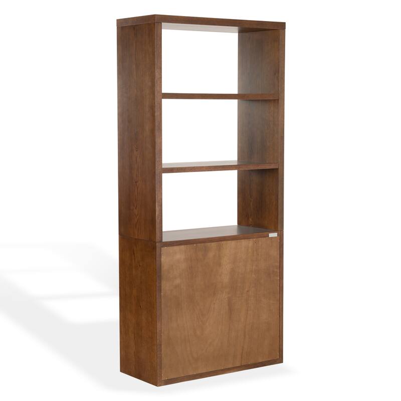 SAFAVIEH Couture Elanna Wood 4-Shelf Bookcase - 43"W x 15"D x 76"H