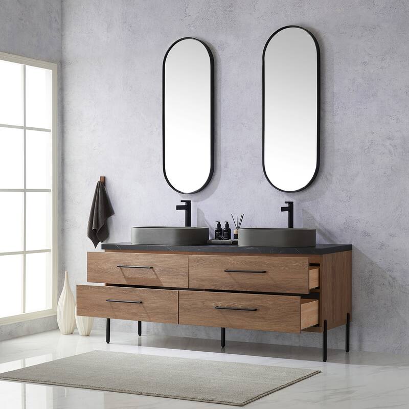 Miseno MV-705172O Trento 72" Free Standing Double Basin Vanity Set