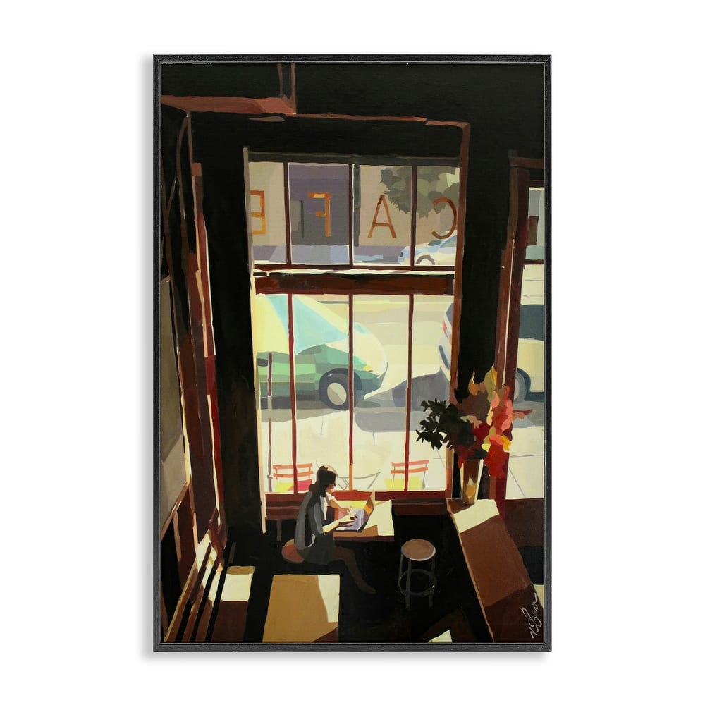 Stupell Tranquil Cafe Environment Framed Giclee Art Design By Keith Thomson