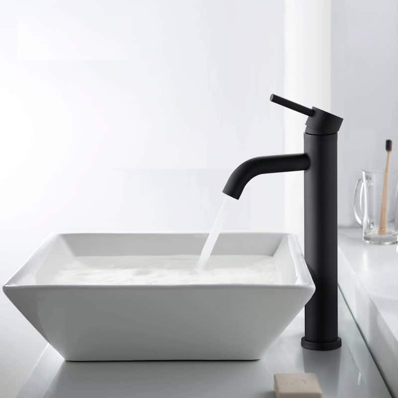YASINU Bathroom Sink Faucet Single Handle Tall Vessel Sink Faucet