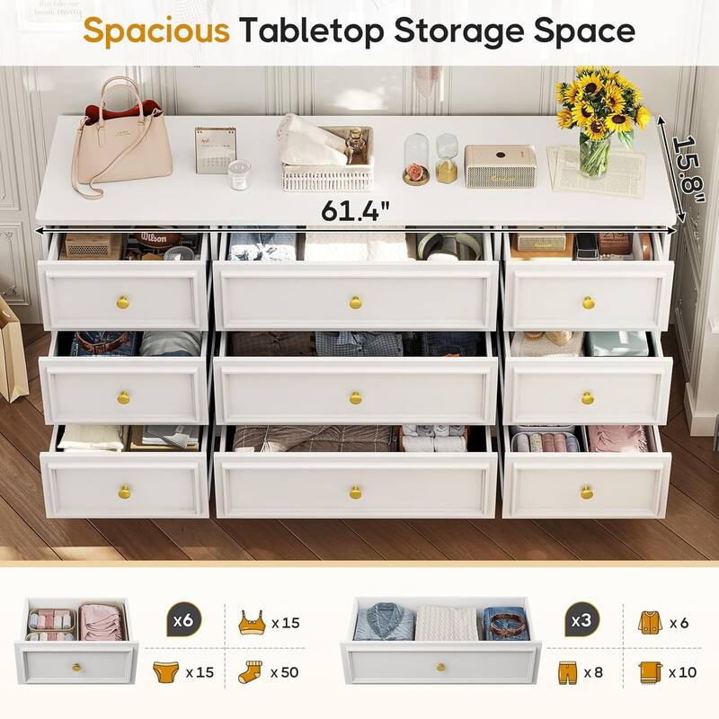 Dresser for Bedroom Dressers & Chests of Drawers Storage Organizer