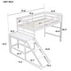 preview thumbnail 9 of 7, White Twin Size Pine Wood Loft Bed with Platform and ladder for Kids, Boys and Girls