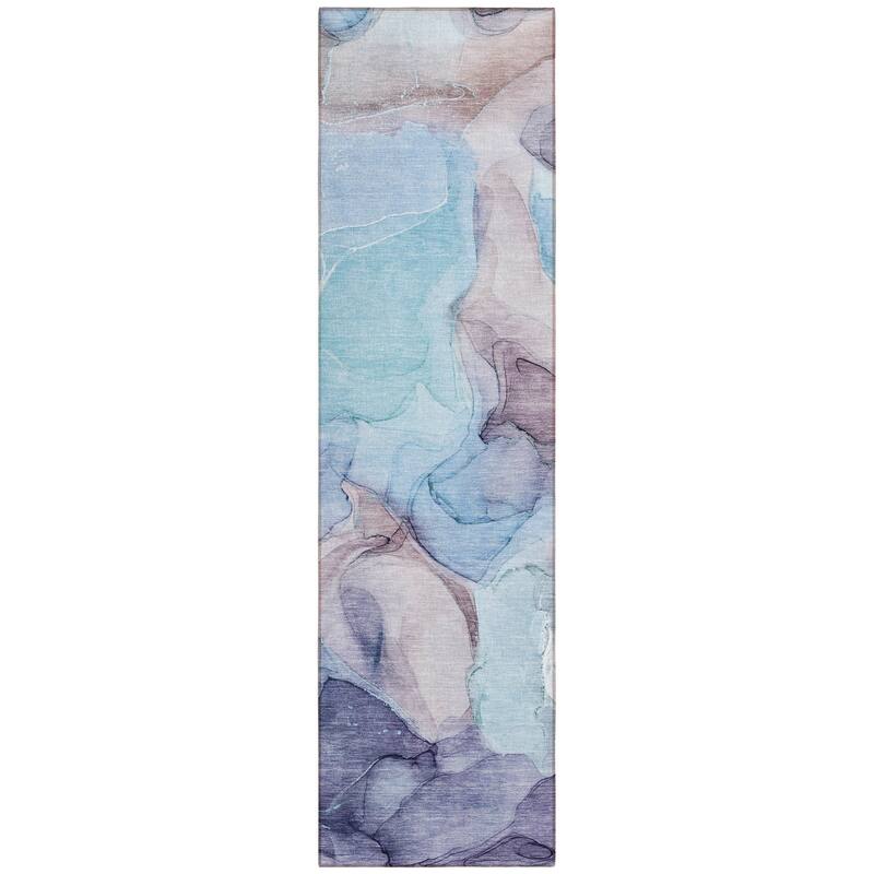 Dava Unique Abstract Weather Resistant Blended Style Outdoor Rug