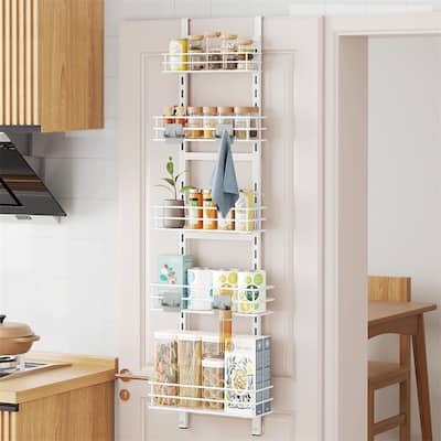 Adjustable 5Tier Over the Door Pantry Organizer12 Inches - 4.92"D x 10.24"W x 4.92"H