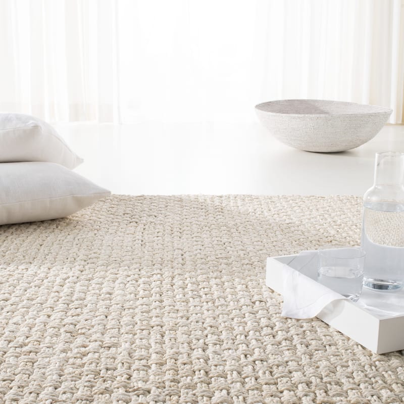 Lauren Ralph Lauren Handmade Nigel Transitional Solid Jute Rug - 4' x 6' - Cream
