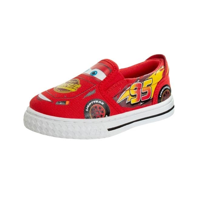 Disney Pixar Cars Lightning McQueen Slip On Canvas Sneakers (Toddler/Little Kids)