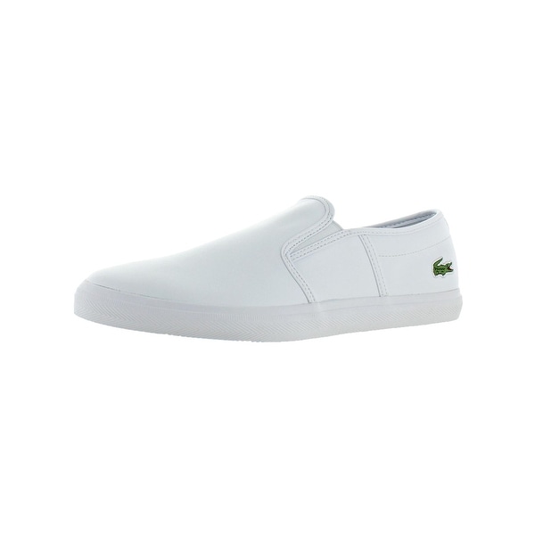 lacoste white loafers