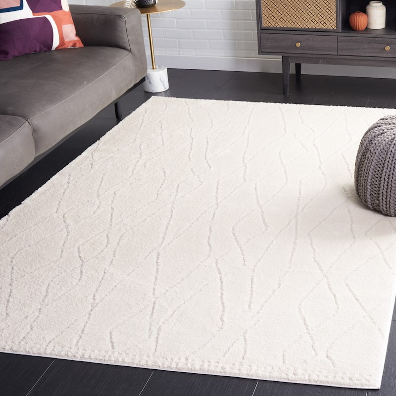 SAFAVIEH Melody Benita Moroccan Rug - 6'7" Square - Ivory/Beige