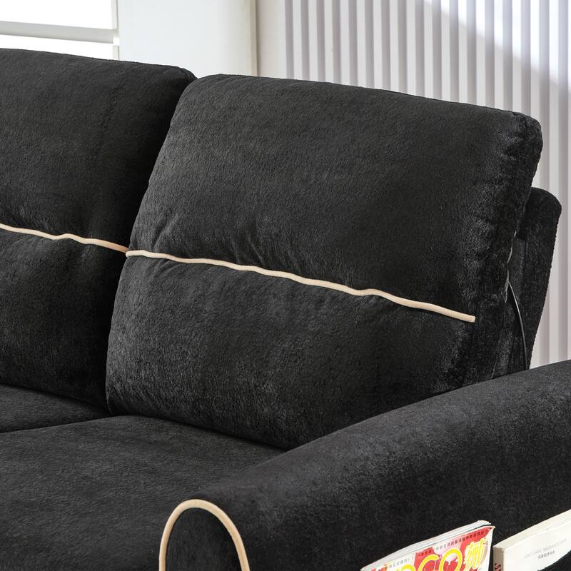 Pull Out Sofa Bed, 58-inch Sofa Bed, Sleeper Sofa, Loveseat Sofa with Adjustable 3 -Position Backrest