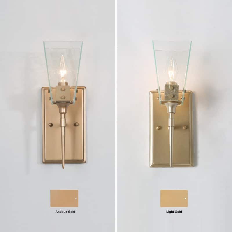 Modern Gold 1-Light LED Wall Sconce Single Bathroom Vanity Lights Foyer Entryway Powder room