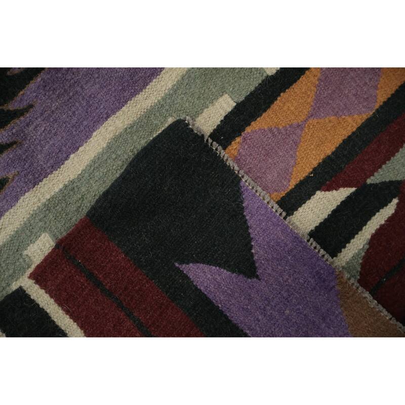 Hand Woven Oriental 100% Wool Carpet Southwestern Tribal Multi-Colored Kilim Area Rug - 11' 6'' X 11' 6''