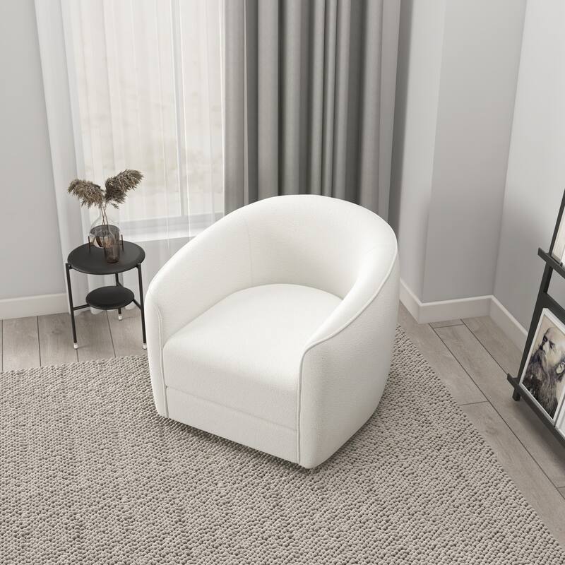 Lantern Mid-Century Modern Round Back Swivel Chair