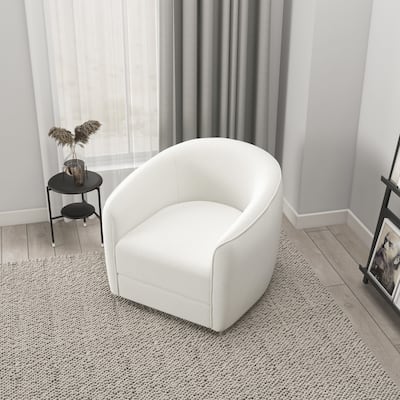 Lantern Mid-Century Modern Round Back Swivel Chair