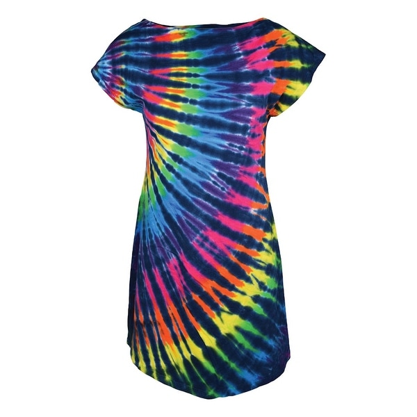 rainbow tie dye t shirt dress