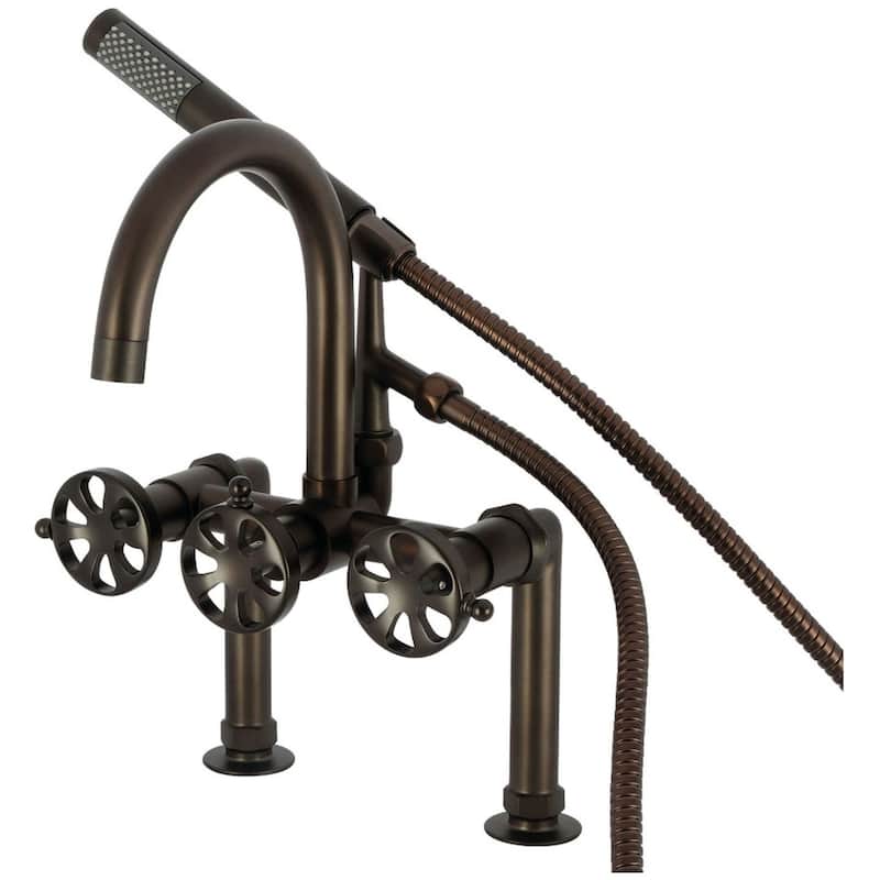 Kingston Brass AE810.RX Belknap Deck Mounted Tub Filler with Built-In - Oil Rubbed Bronze
