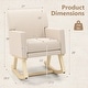 preview thumbnail 15 of 19, Costway Mid Century Rocking Chair Upholstered Armchair w/ Lumbar