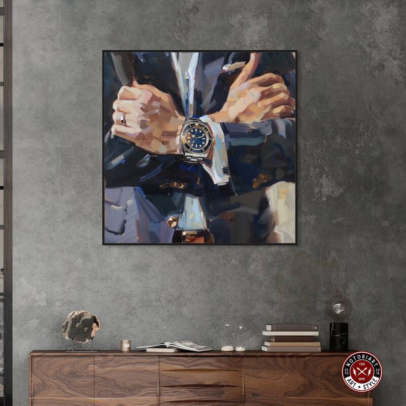 Notoriart Down To Business Framed Men Style 1 Piece Canvas Wall Art