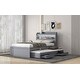 preview thumbnail 6 of 15, Twin Platform Bed with LED Storage Headboard, Charging Station, Trundle and Drawers