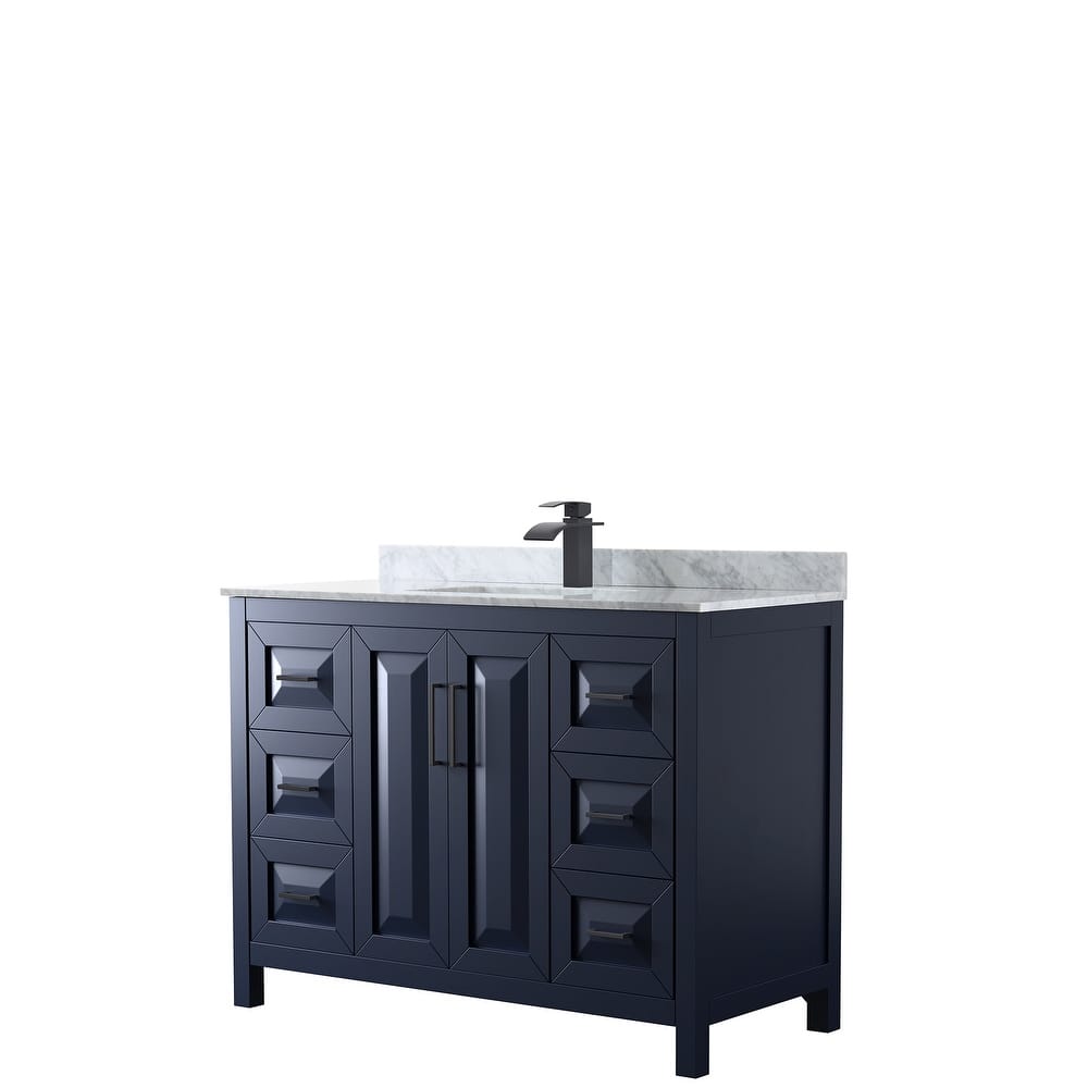 Daria 48-inch Single Vanity, Marble Top, No Mirror