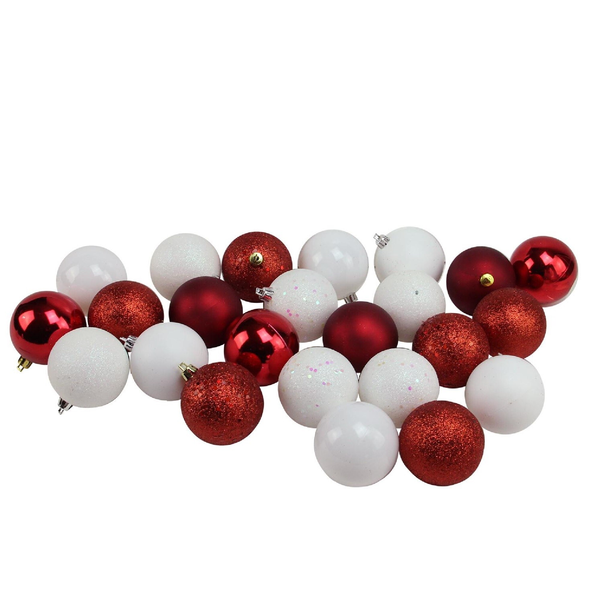 Shop 24ct Candy Cane Red And White Shatterproof 4 Finish Christmas