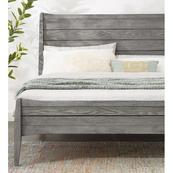 Rustic grey outlet queen bed frame