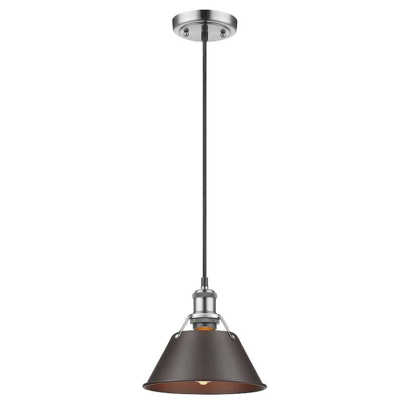 Golden Lighting Orwell Single Light 7-1/2" Wide Mini Pendant in Pewter