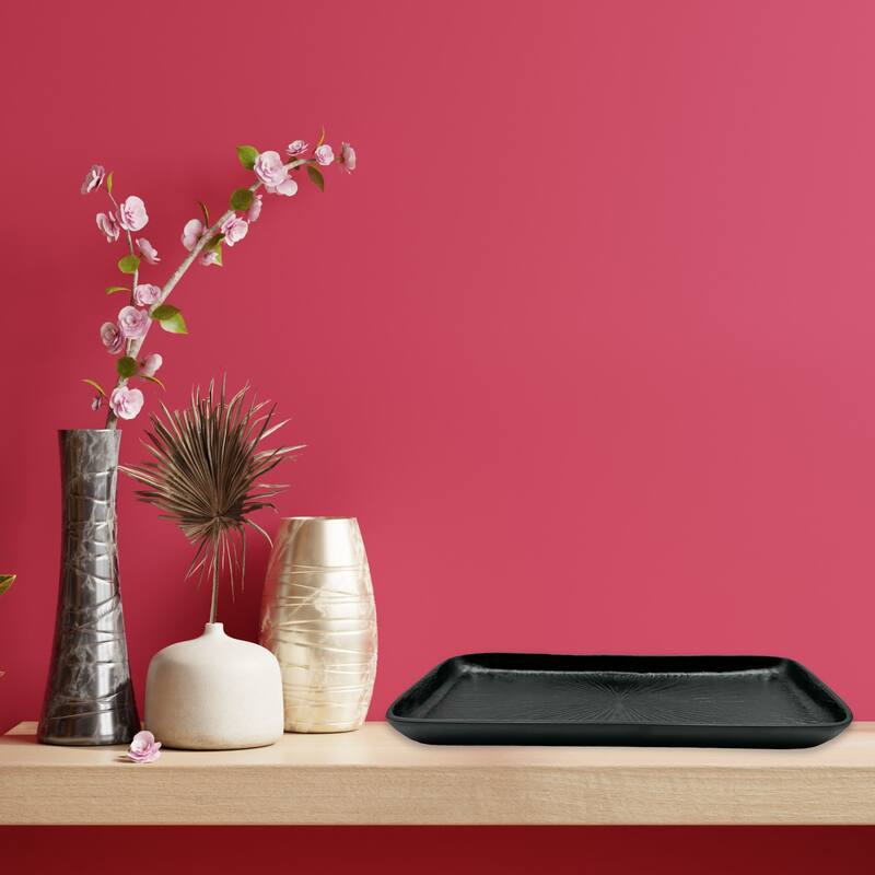 Decorative Handmade Aluminum Modern Square Tray