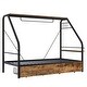 preview thumbnail 13 of 20, Metal Frame Platform Bed With Clothes Rack, Storage Shelves And 2 Drawers