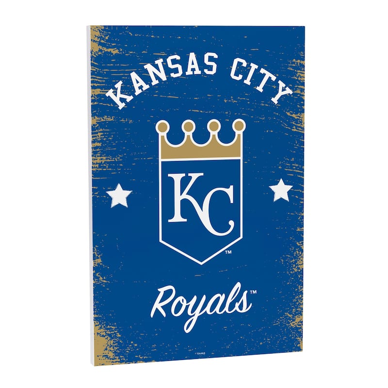 Kansas City Royals Wooden Door Decor Wall Sign - Multi-Color - 16 x 24