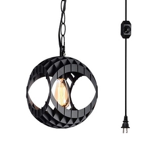Industrial swag on/off dimmer switch chain plug in pendant light ...