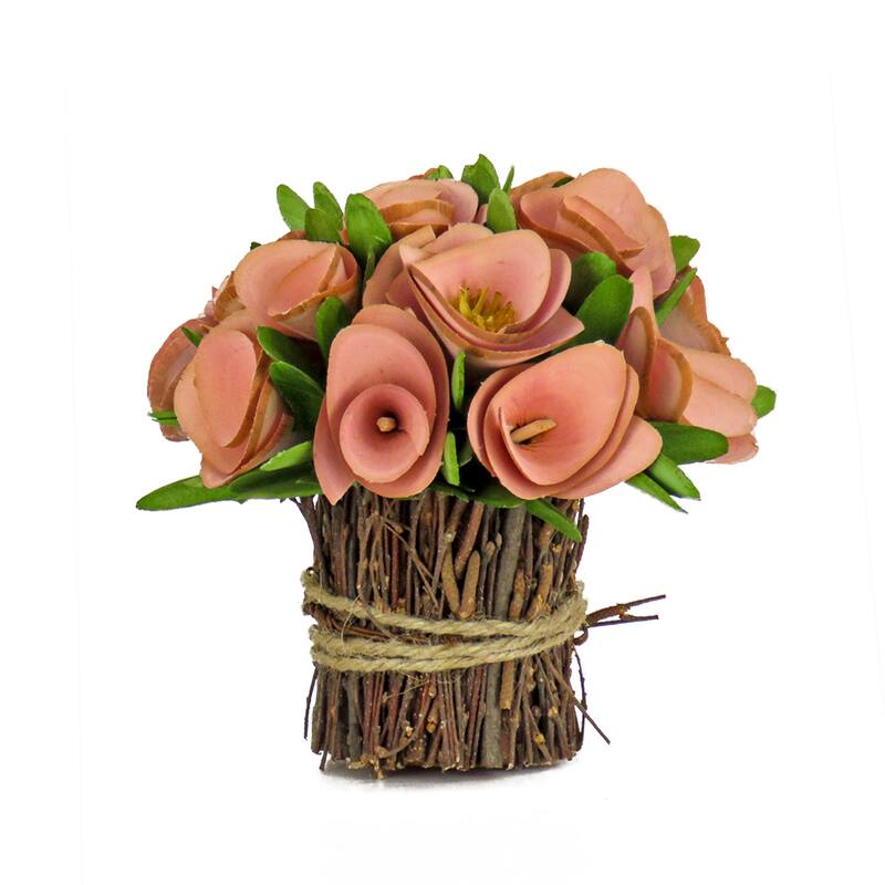 National Tree Company 7 in. Pink Spring Floral Bundle - 7 in
