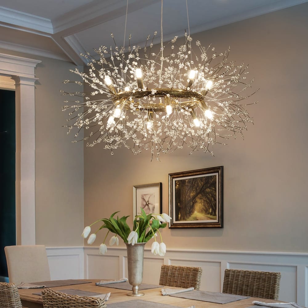 12/20-Light Modern Firework Dandelion Crystal Chandelier(Bulb Included)