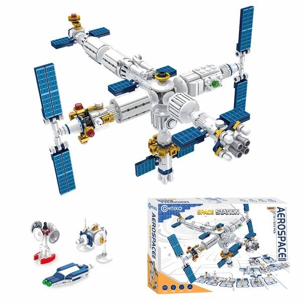 slide 2 of 7, Contixo BK07 Aerospace Series Space Station Building Block Set, 573 Pieces Multi - Kids