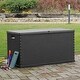preview thumbnail 3 of 6, vidaXL Patio Storage Box Anthracite 47.2"x22"x24.8" PP Rattan - 47.2" x 22.05" x 24.8"
