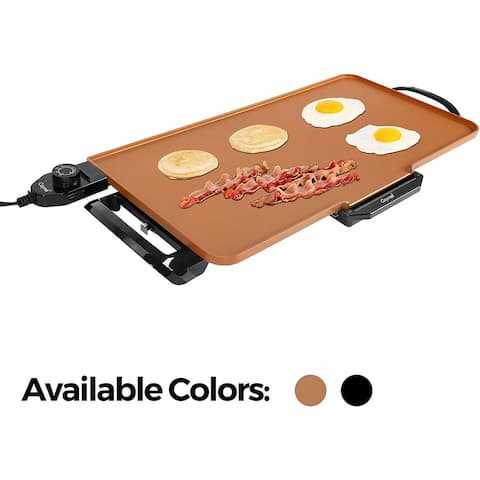 Caynel 24''x12'' Cool-Touch Electric Griddle with Non-Stick Coating