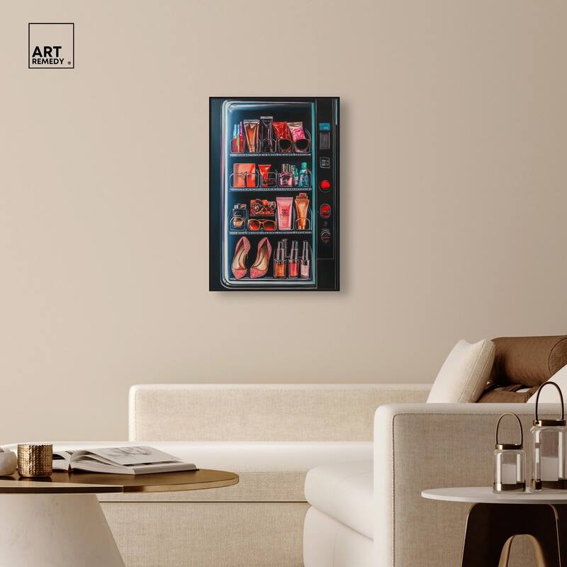 Fashion Vending Machine Canvas by Art Remedy