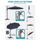 preview thumbnail 24 of 28, 10 ft. Round 360-Degree rotation Cantilever Patio Umbrella