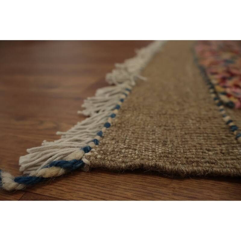 Hand Knotted Oriental 100% Wool Carpet Tribal Checkered Pink Moroccan Area Rug - 10' 7'' X 8' 5''