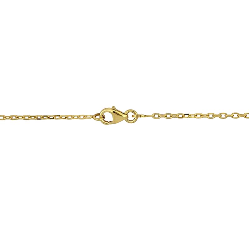 Miadora Five Heart Charm Station Necklace in 14K Yellow Gold-14+2 ext