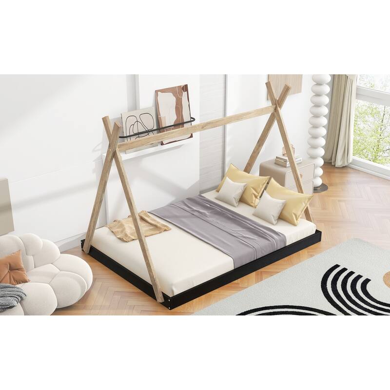 Tent Floor Bed with Triangle Structure