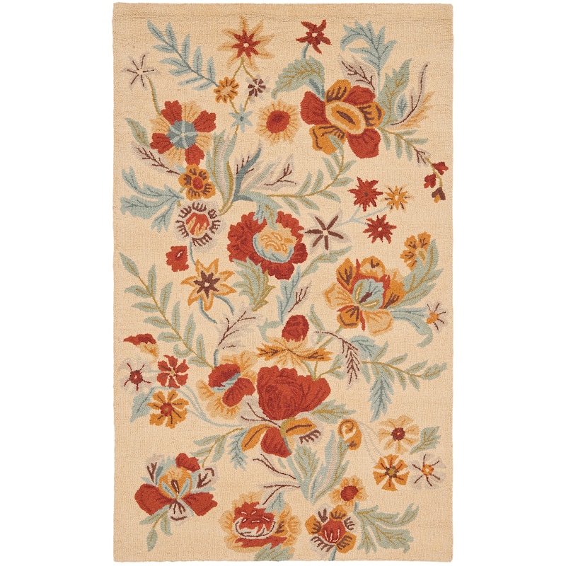 SAFAVIEH Handmade Blossom Catrinel Modern Floral Wool Rug