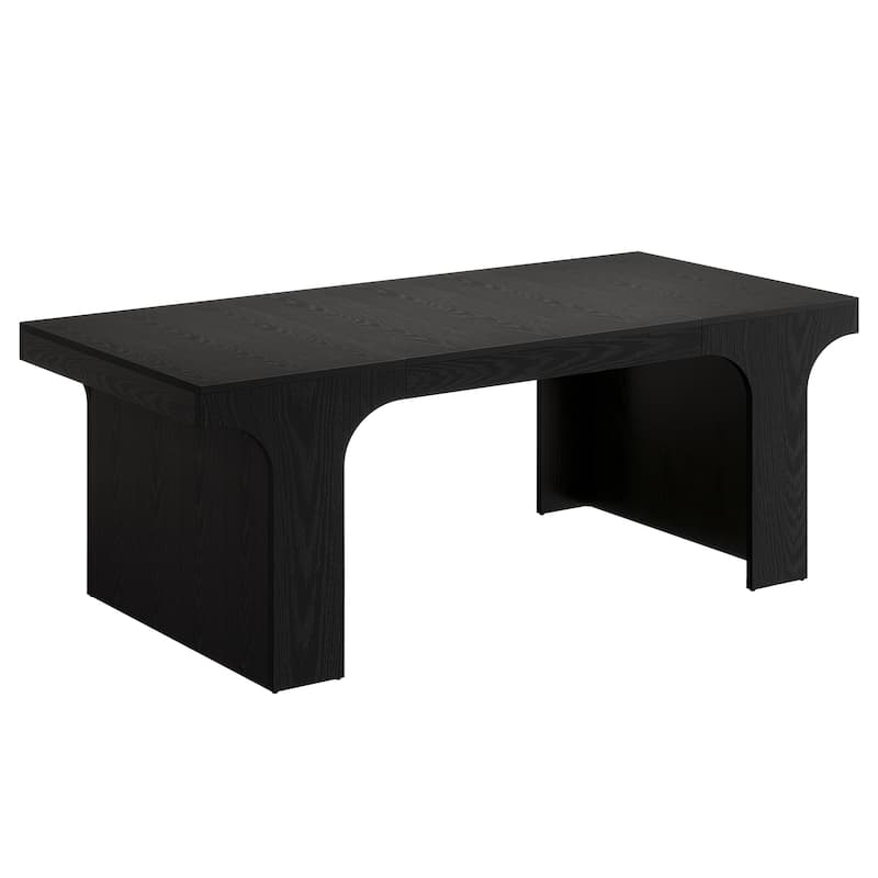 Wooden Rectangular Dining Table for 6-8 People with Sled Base